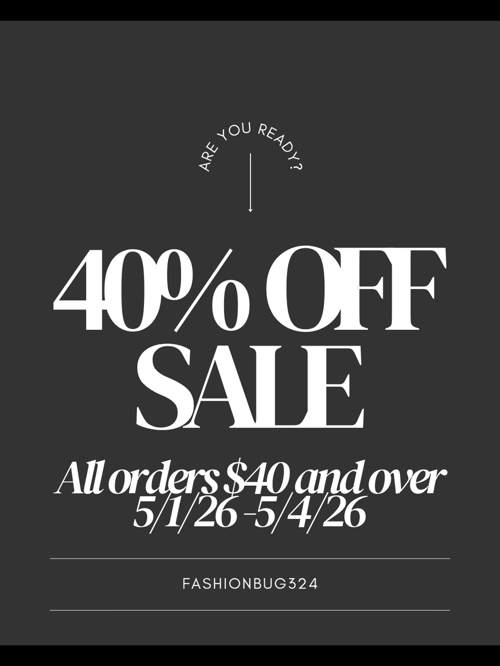 40% Off Sale